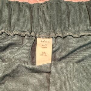 HALARA Teal Ribbed Pants
